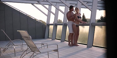 Cum-thirsty blonde swallows everything after hardcore fucking scene