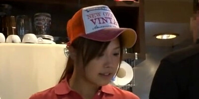 Censored Sexually harassed Japanese waitress