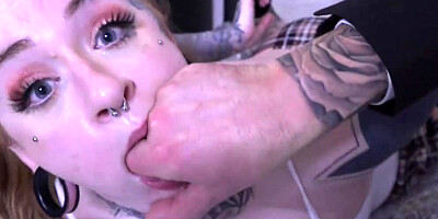 Azura Alii gets spitting and throat fuck