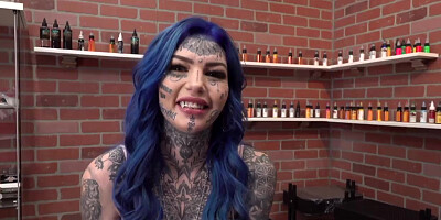 Amber Luke gets a asshole tattoo and a good fucking