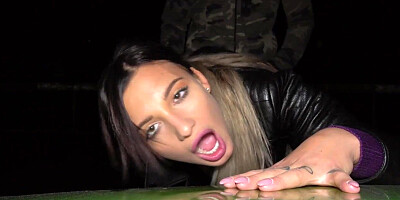 Public Agent Sexy tattooed horny minx night time fuck