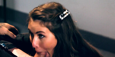 Brunette secretary will have to sexually please her demanding boss