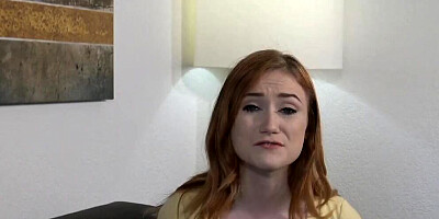 Redhead cutie Scarlet Skies is getting rammed by horny guy