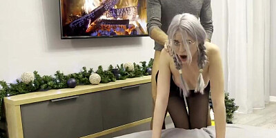 Fucked tight, sweet pussy of a beautiful, elite slut and cum on face. Best Sex.