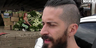 Bearded dude fucks gorgeous Latina Jesica Dulce with a condom