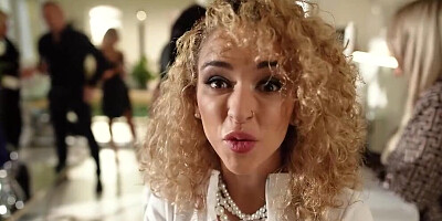 Curly blonde Geisha Kyd is having some nice time with cock