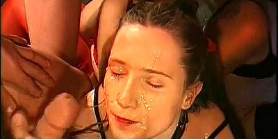 Chained Teens getting Fucked and Cum Covered - German Goo Girls