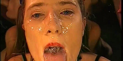 Chained Teens getting Fucked and Cum Covered - German Goo Girls