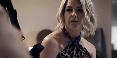 Lovely blonde MILF adores choking on fat johnson and giving oral pleasure