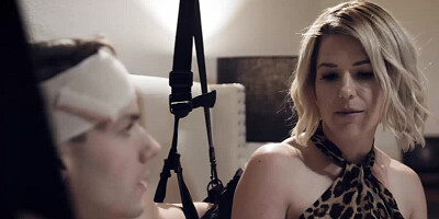 Lovely blonde MILF adores choking on fat johnson and giving oral pleasure