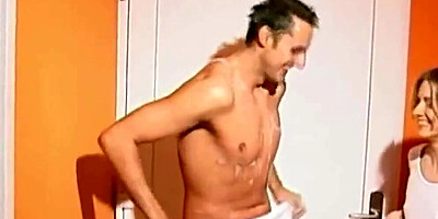 Small tits blonde is riding a raging erection of a well-hung stud