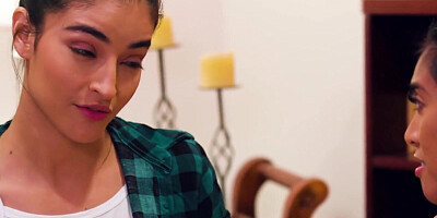 Two lady friends are learning about the pleasures of lesbian sex by licking each other