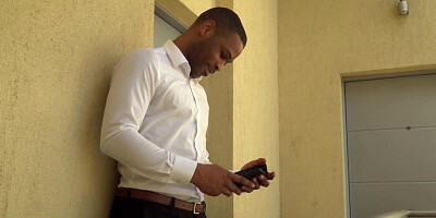 Striking blonde sucks two guys off before being double penetrated