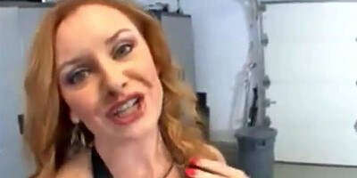 POV big jugs blonde MILF is ready for stepson's prick