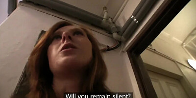 PublicAgent Ginger Teen Virgin gets Fucked in the Ass Hole