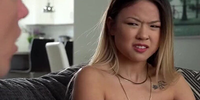 Petite Asian gal and busty ginger MILF swap their lovers in a foursome