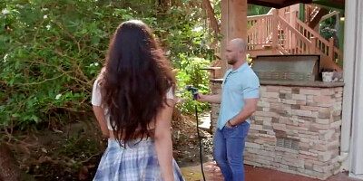 Danny Steele, Sophia Leone & Mae Milano shag in 3some