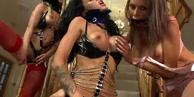 Three raunchy babes are craving for Paul Chaplin's long dick