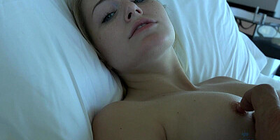 Cute blonde is getting filmed while banged by her aroused lover