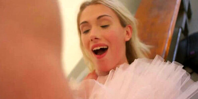 Sweet blonde ballerina Sky Pierce is having sex with her instructor