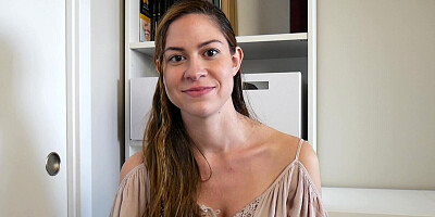 POV cute girl made the big prick moist enough for pussy pounding