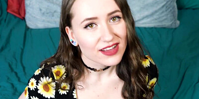 POV ASMR elegant lady is rubbing her delicious cunny while giving JOI