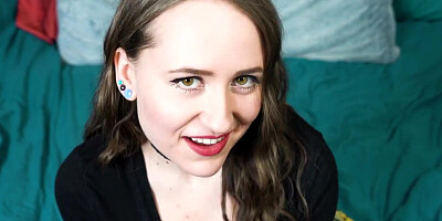 POV ASMR elegant lady is rubbing her delicious cunny while giving JOI