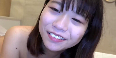 Young Asian with small boobs wants that dick inside her