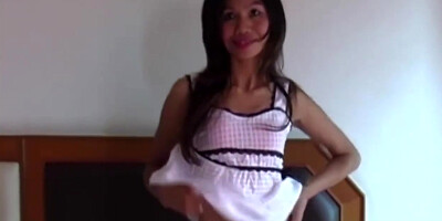 Asian prostitute exported in Europe for white cock client who fucks her young cunt