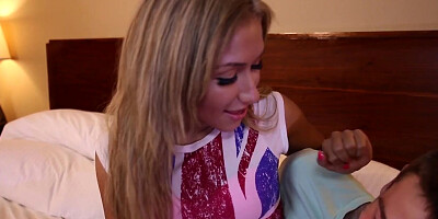 Big ass stepmom feels randy and wants some love from young stepson
