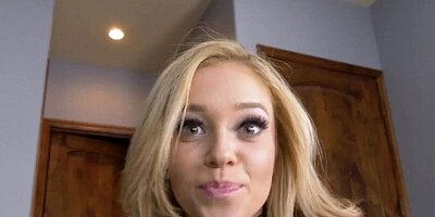 Hot Blonde stepdaughter Sucking her Cock