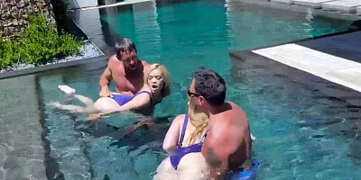 Summer pool party is not complete without a hot banging