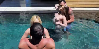 Summer pool party is not complete without a hot banging