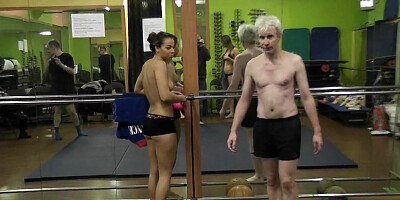 Same old Man Wrestling another Young Woman, wants Revenge for Previous Loss