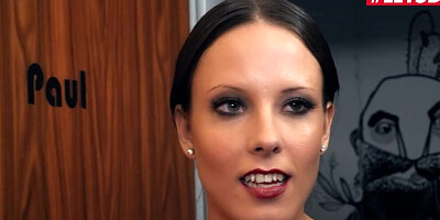 Brunette Lexi Layo sucks a dick and fucks in the hostel room