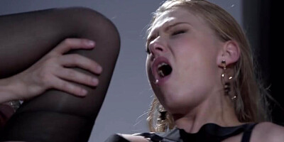 Depraved blonde Lucy Heart takes hard cock to the balls