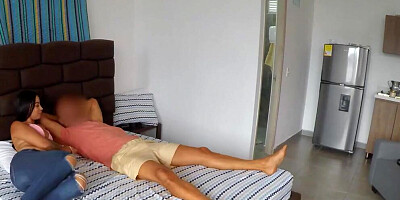 Colombian Brunette Real Big Ass Babe Sucks And Fucks Her Bestfriend Boyfriend Massive Cock