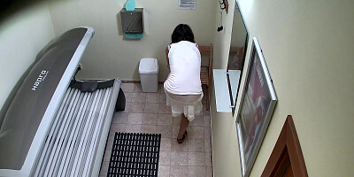 Self Fingering in Solarium Room