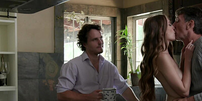 Guys have sex with likable girl in kitchen instead of breakfast