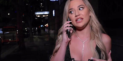 Blonde blows BBC and gets her cunt destroyed with it