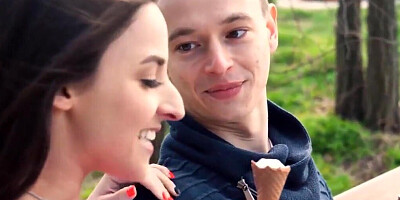 She catches the young lad fucking the busty cougar