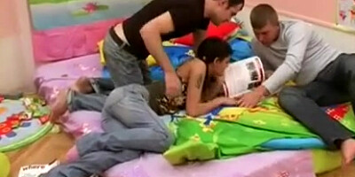 Ultra-Adorable russian teen viola with two studs