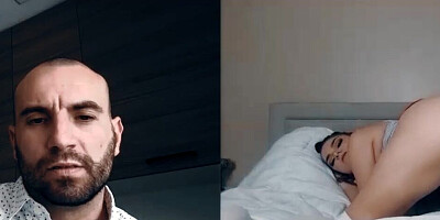 Daddy is skyping with his stepdaughter and wants to see her masturbating