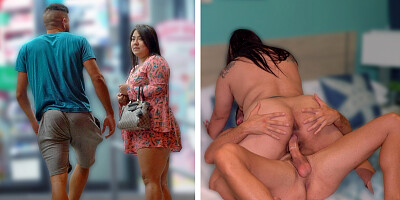 BBW amateur lady is filmed giving sexual pleasure to a young guy