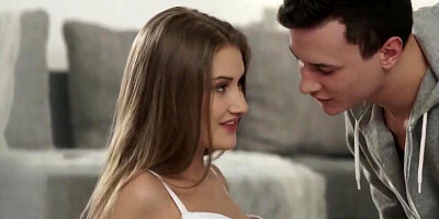 Small tits Hungarian beauty enjoys sensual lovemaking with her partner