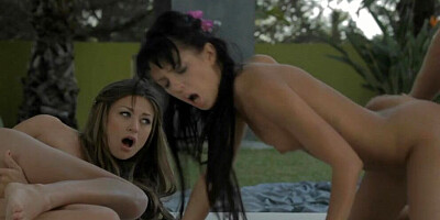 Outdoor Action With Two Babes - Gina Devine