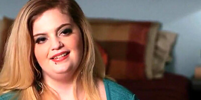 BBW amateur darling unpacked her giant natural tits on a nude casting