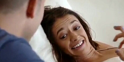 Adorable vixen is in a trance while riding the hard rod