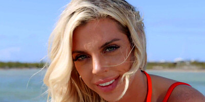Blonde lifeguard Allie finds her hot crush by the sea