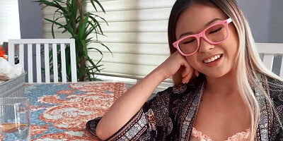 Petite Asian doll was eager to practice her sex skills on a fat cock